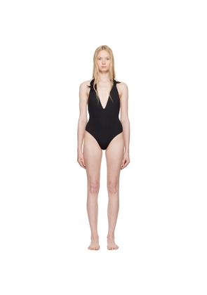 Coperni Black Flower Swimsuit