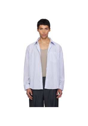 mfpen White & Blue Executive Shirt