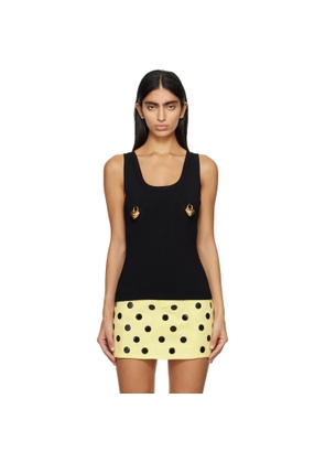 Moschino Black Heart Lock Tank Top
