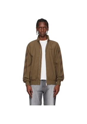 Off-White Khaki Diagonal Cotton Track Jacket
