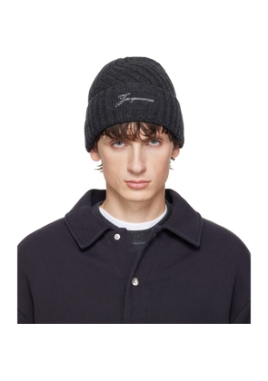 JACQUEMUS Gray 'The Tourni' Beanie