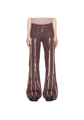 Charlie Constantinou Brown Adjustable Fit Jeans