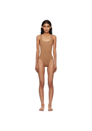 Hunza G Tan Square Neck Swimsuit