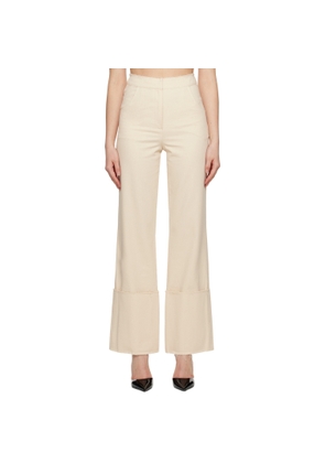Olēnich Off-White Raw Edge Trousers