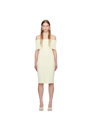 Bottega Veneta Off-White Textured Midi Dress