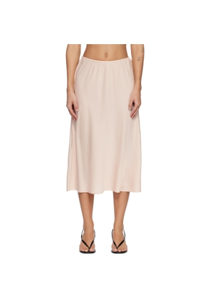 LISA YANG Pink Silk Midi Skirt