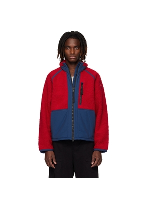 Canada Goose Red & Navy Westport Fleece Jacket