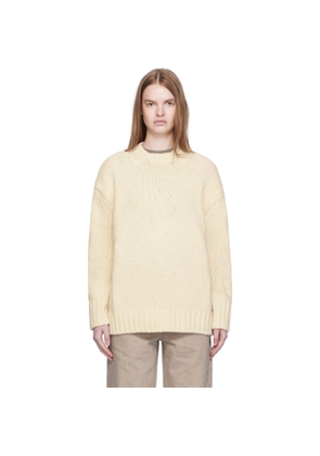 Arch The Off-White Basic Round Neck Knit Sweater