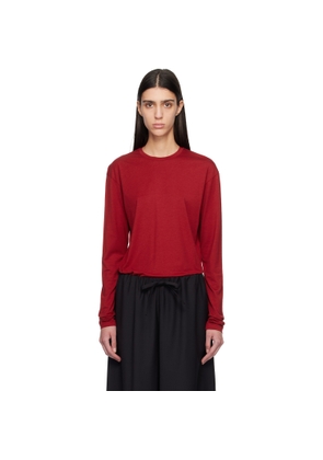 TOTEME Red Classic Long-Sleeve T-shirt