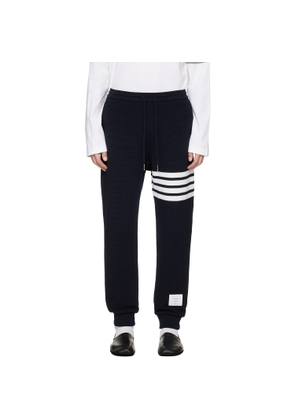 Thom Browne Navy 4-Bar Ottoman Sweatpants