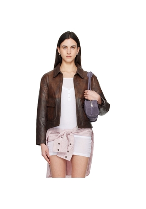 Gimaguas Brown Claudia Leather Jacket