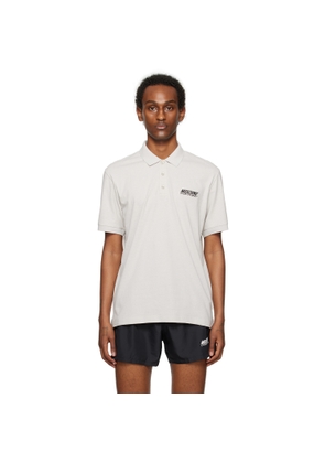 Moschino Gray Embroidered Polo