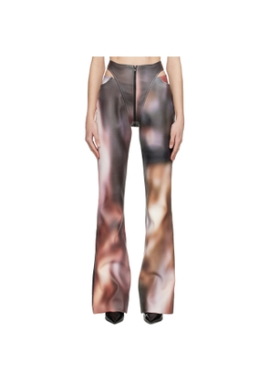 Puppets and Puppets Multicolour Cutout Faux-Leather Trousers