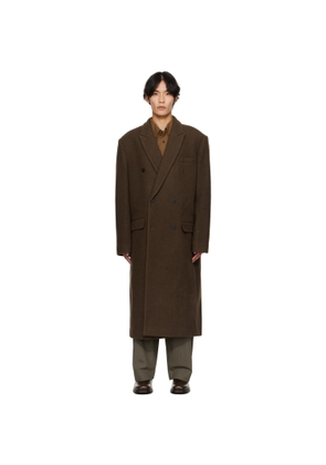 LE17SEPTEMBRE Brown Double-Breasted Long Coat
