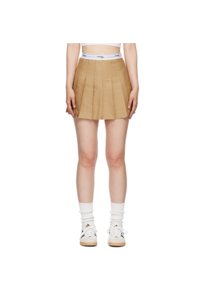 HommeGirls Tan Pleated Miniskirt