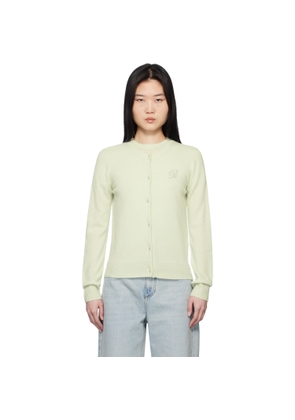 Blumarine Green Cashmere Cardigan