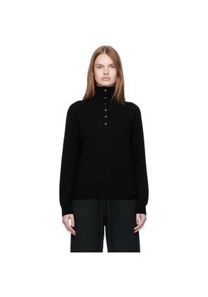 UMARMUNG Black Wool Cashmere Two Way Sweater
