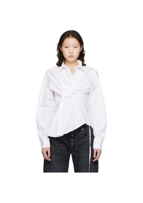 Ottolinger White Twisted-Pleat Tailored Shirt