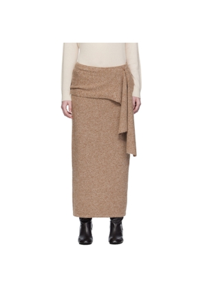 UMARMUNG Taupe Baby Alpaca Maxi Scarf & Skirt