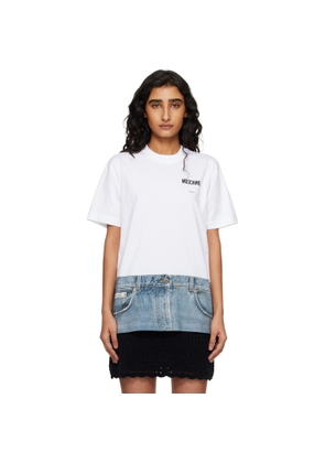 Moschino White Printed Organic Cotton Jersey T-shirt