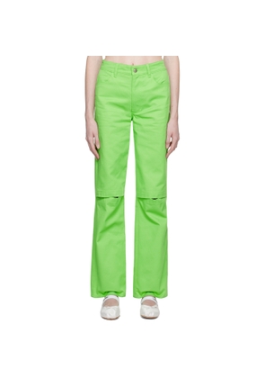 KkCo Green Slit Trousers
