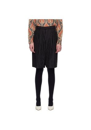 R13 Black Jumbo Tailored Shorts