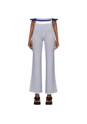 REMAIN Birger Christensen White 3D Wave Lounge Pants