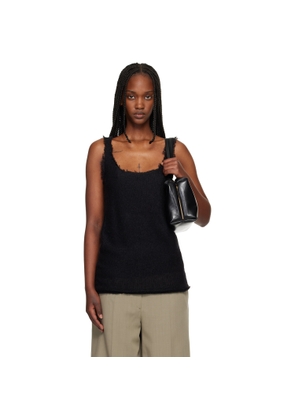 TOTEME Black Mohair Knit Tank Top