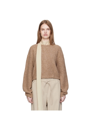UMARMUNG Taupe Baby Alpaca Two Way Cardigan
