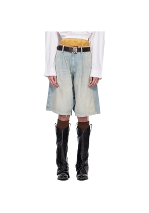 R13 SSENSE Exclusive Blue Baggy Jesse Carpenter Denim Shorts