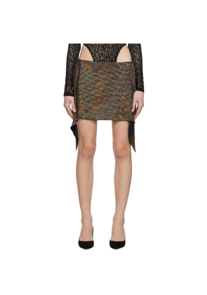 Puppets and Puppets Black Asymmetric Miniskirt
