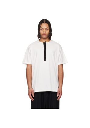 YOHJI YAMAMOTO Off-White Short Sleeve Henley