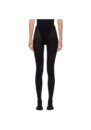 ALAÏA Black Integrated Feet Tights