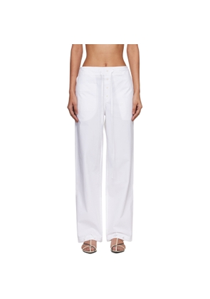 Victoria Beckham White Cargo Trousers