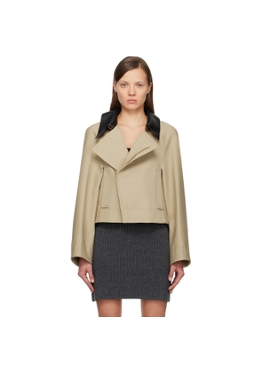 Givenchy Beige Cropped Peacoat