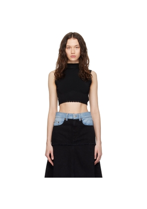 Victoria Beckham Black Scallop Trim Camisole