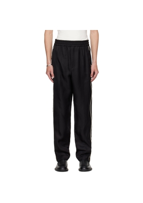 Jil Sander Black Piped Trousers