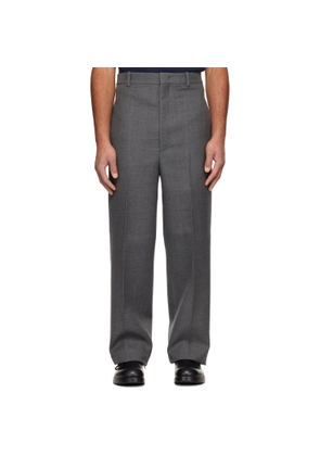 Jil Sander Gray Wool Gabardine Trousers