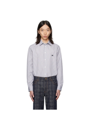 Burberry Black & White Striped Cotton Shirt