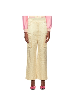 Moschino Beige Jacquard Trousers