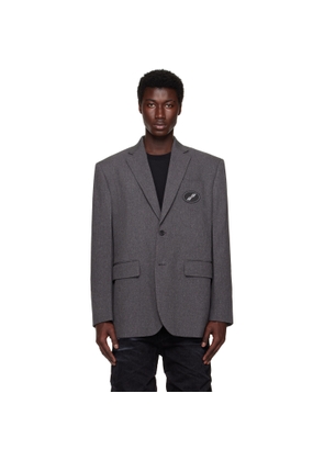 We11done Gray Oversized Suit Blazer