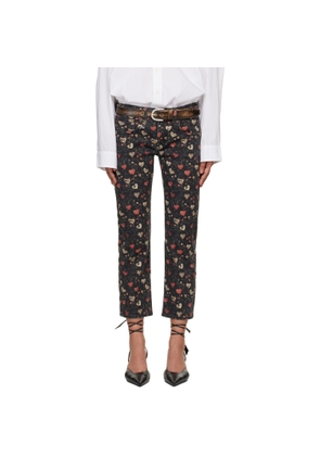 R13 Black Straight-Leg Boy Jeans