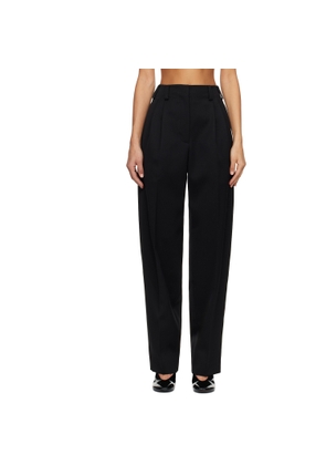 Givenchy Black Slashed Double Pleat Trousers