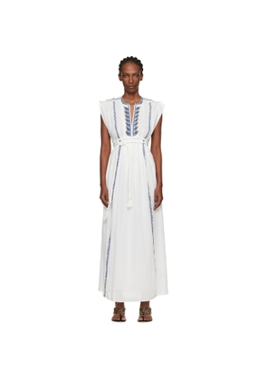 Isabel Marant Etoile White Liviane Summer Embroidered Long Dress
