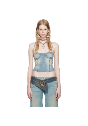Blumarine Blue Bodice Camisole