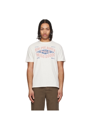 Polo Ralph Lauren Off-White Classic Fit Jersey Graphic T-shirt