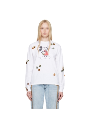 Coperni White Disney Mickey Long-Sleeved T-shirt