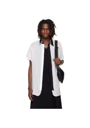 YOHJI YAMAMOTO White Double Collar B Shirt