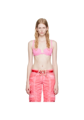 Blumarine Pink Scalloped Bra
