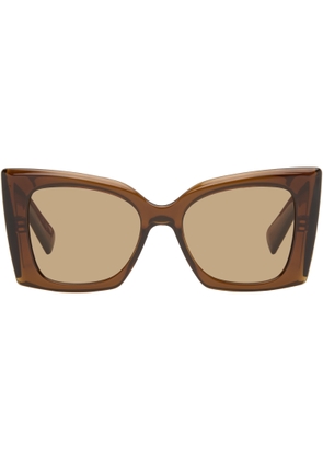 Saint Laurent Brown SL M119 Blaze Crystal Sunglasses